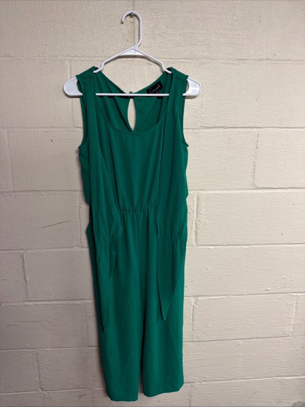 Connected Apparel Women's‎ Sleeveless Jumpsuit Green Size 4 Petite